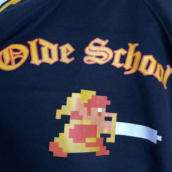 Zelda Nintendo Track Jacket Small Black Full Zip Olde School Classic Retro - Picture 8 of 10
